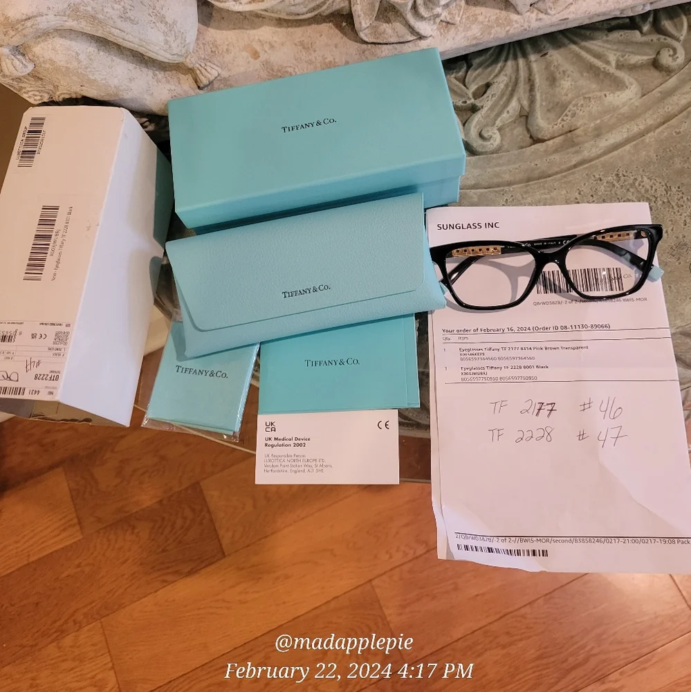 Tiffany & Co. TF2226 Perscription Frames Luxury Designer Celebrity T Logo #47